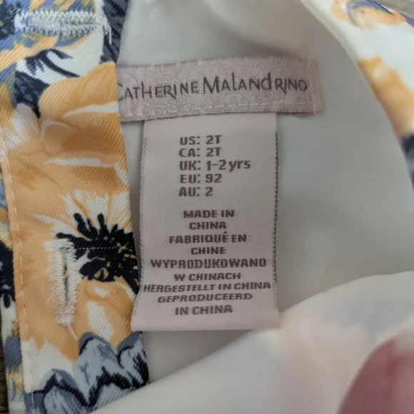 Floral Kids Dress in Blue and Yellow - Picture 4 of 4